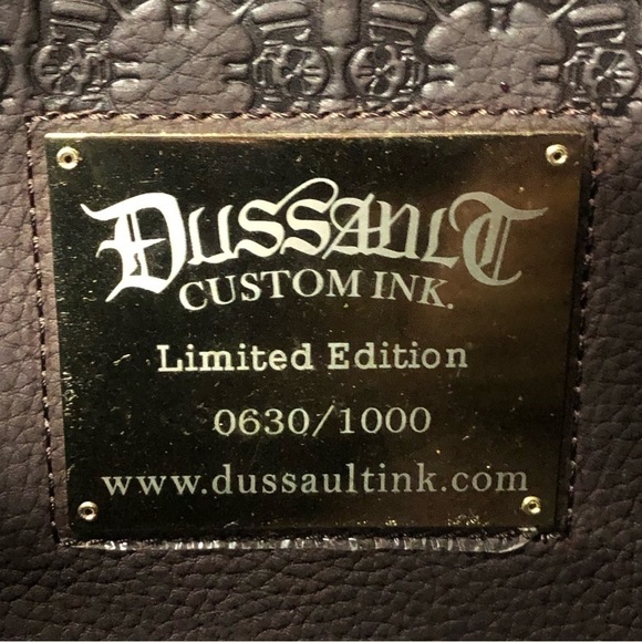 DUSSAULT brown leather Limited Edition Gene Simmons messenger bag - Picture 3 of 16